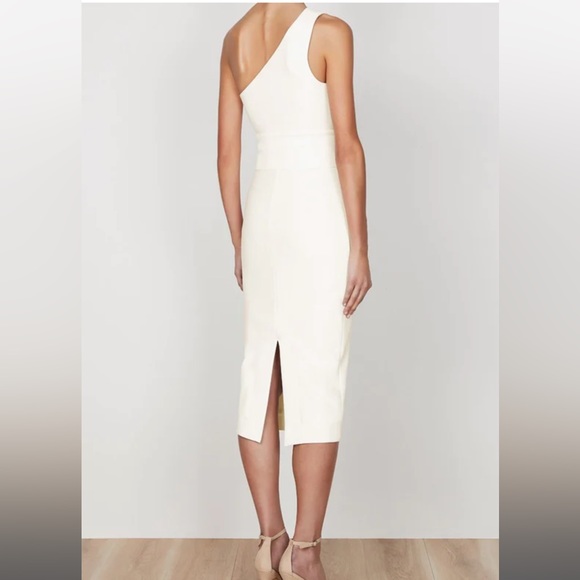 Shona Joy Lucy One Shoulder MIDI Dress- ivory - Picture 6 of 7